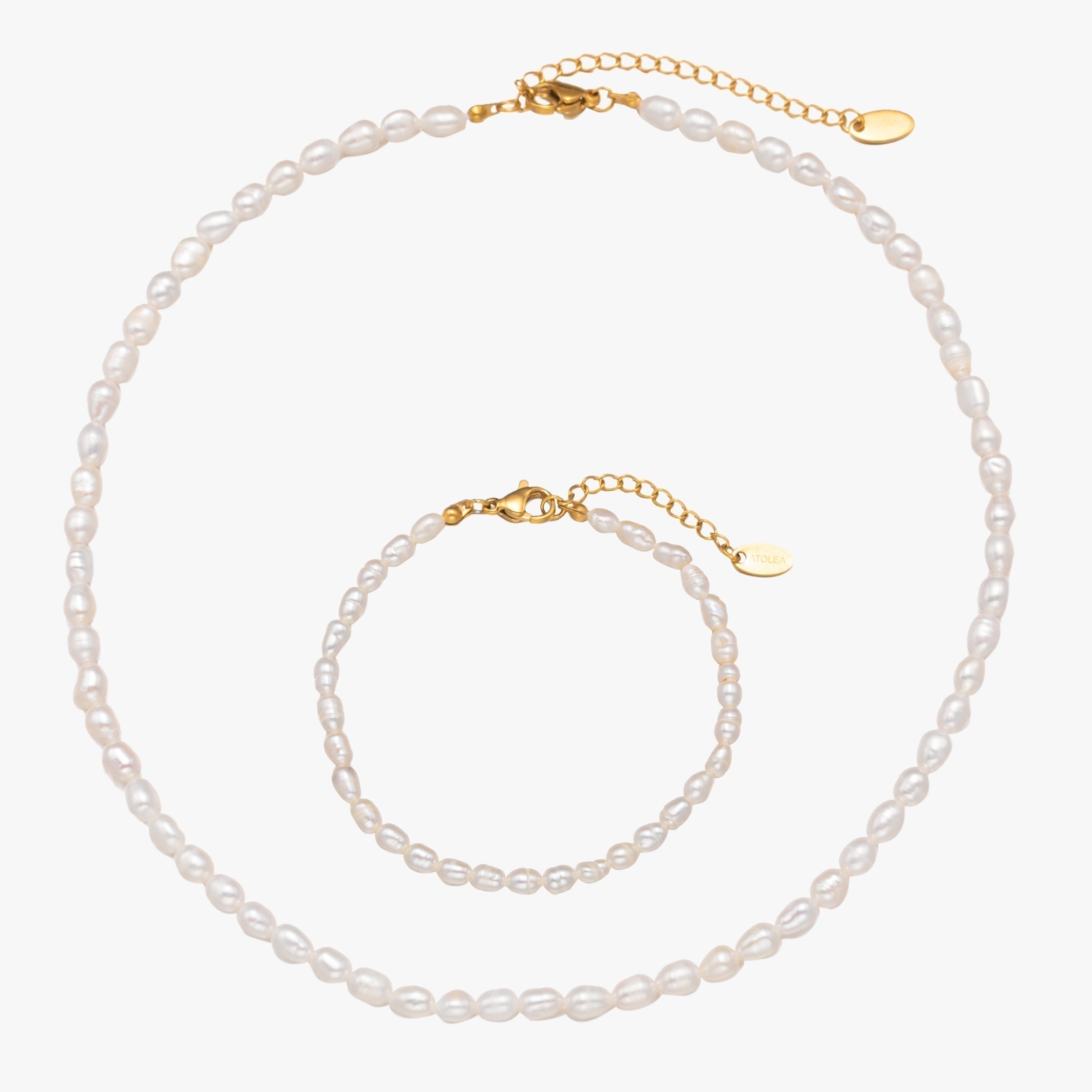 Rinkinys su gėlavandeniais perlais