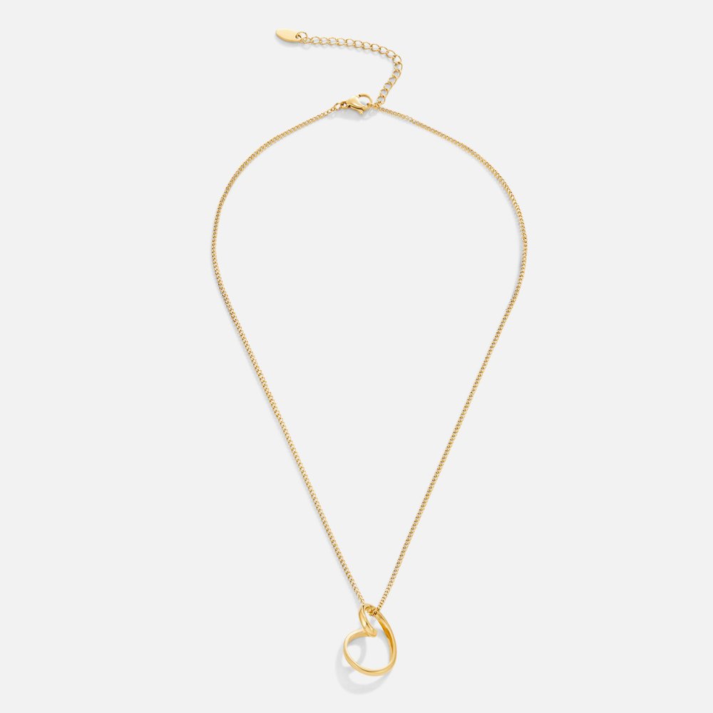 Kaklo vėrinys su susukta širdele